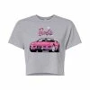 Licensed Character Juniors' Barbie Pink Car Cropped Graphic Tee -Licensed Character Shop unnamed file 10003