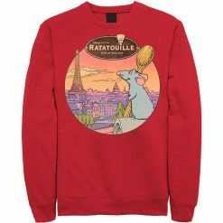 Licensed Character Men's Disney / Pixar Ratatouille Over Look Paris Sweatshirt Red -Licensed Character Shop unnamed file 10051