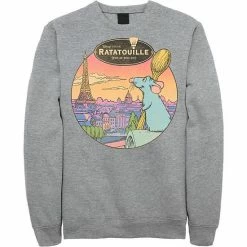 Licensed Character Men's Disney / Pixar Ratatouille Over Look Paris Sweatshirt Red -Licensed Character Shop unnamed file 10053