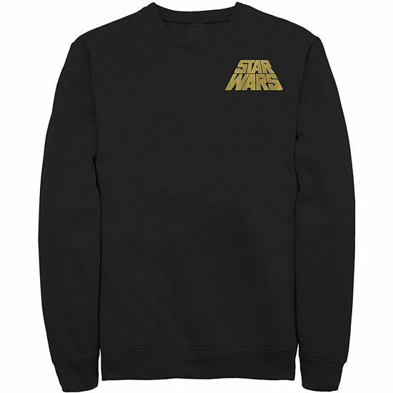 Licensed Character Men's Star Wars Distressed Slant Logo Z2 Sweatshirt Charcoal Heather 7 Licensed Character Men's Star Wars Distressed Slant Logo Z2 Sweatshirt Charcoal Heather - Image 5