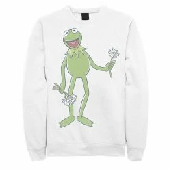 Licensed Character Men's Disney The Muppets Kermit The Frog Portrait Sweatshirt White -Licensed Character Shop unnamed file 10100