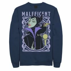 Licensed Character Men's Disney Sleeping Beauty Maleficent Old School Poster Sweatshirt Charcoal Heather -Licensed Character Shop unnamed file 10105