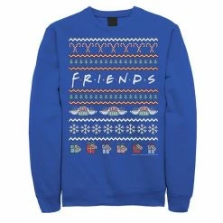 Licensed Character Men's Friends Christmas Ugly Sweater Style Logo Sweatshirt Red -Licensed Character Shop unnamed file 10151
