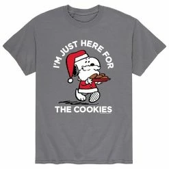 Licensed Character Men's Peanuts Here For Cookies Tee Charcoal -Licensed Character Shop unnamed file 1020