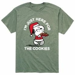 Licensed Character Men's Peanuts Here For Cookies Tee Charcoal -Licensed Character Shop unnamed file 1021
