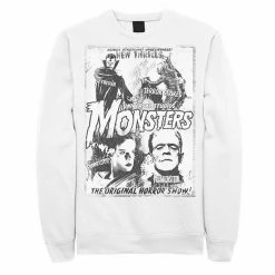 Licensed Character Men's Universal Monsters Collage Movie Poster Sweatshirt