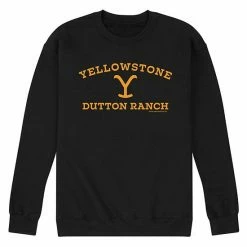 Licensed Character Men's Yellowstone Ranch Logo Sweatshirt Black