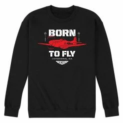 Licensed Character Men's Top Gun Maverick Born To Fly Sweatshirt Black
