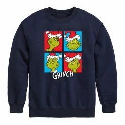 Licensed Character Boys 8-20 Dr. Seuss How The Grinch Stole Christmas Grid Graphic Sweatshirt Black -Licensed Character Shop unnamed file 10351