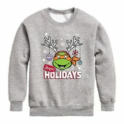 Licensed Character Boys 8-20 TMNT Happy Holidays Graphic Sweatshirt