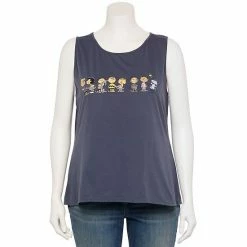 Licensed Character Plus Size Peanuts Characters Graphic Tank