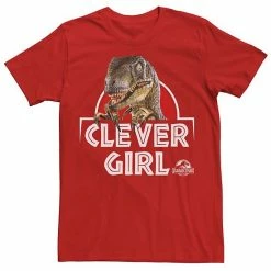 Licensed Character Men's Jurassic Park Velociraptor Real Clever Tee Navy Heather