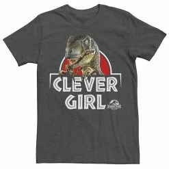 Licensed Character Men's Jurassic Park Velociraptor Real Clever Tee Navy Heather -Licensed Character Shop unnamed file 10465
