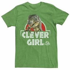 Licensed Character Men's Jurassic Park Velociraptor Real Clever Tee Navy Heather -Licensed Character Shop unnamed file 10466
