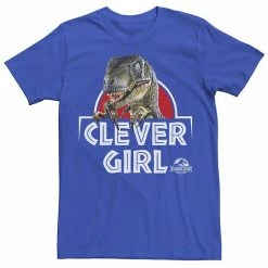 Licensed Character Men's Jurassic Park Velociraptor Real Clever Tee Navy Heather -Licensed Character Shop unnamed file 10467