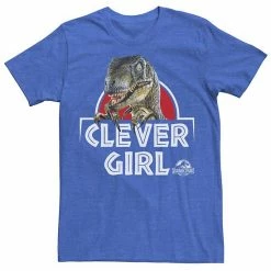 Licensed Character Men's Jurassic Park Velociraptor Real Clever Tee Navy Heather -Licensed Character Shop unnamed file 10471