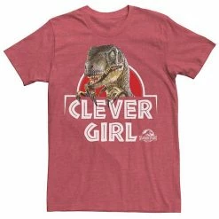 Licensed Character Men's Jurassic Park Velociraptor Real Clever Tee Navy Heather -Licensed Character Shop unnamed file 10473