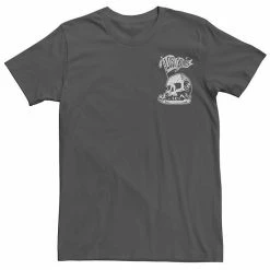 Licensed Character Men's Tinkerbell Skull Rocket Flag Tee Charcoal