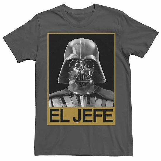Licensed Character Men's Star Wars Darth Vader El Jefe Portrait Tee Charcoal 4 Licensed Character Men's Star Wars Darth Vader El Jefe Portrait Tee Charcoal - Image 2