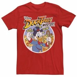 Licensed Character Men's Disney DuckTales Woo-oo Scrooge McDuck Tee Red