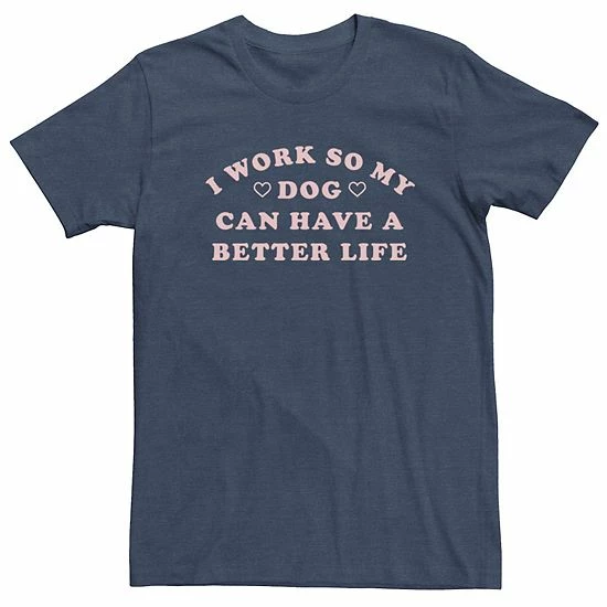 Licensed Character Men's I Work So My Dog Can Have A Better Life Tee Charcoal 5 Licensed Character Men's I Work So My Dog Can Have A Better Life Tee Charcoal - Image 3