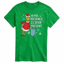 Licensed Character Men's Dr. Seuss Grinch My Presence Is Your Present Tee Black -Licensed Character Shop unnamed file 1056