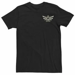 Licensed Character Men's The Legend Of Zelda Hyrule Crest And Map Tee Black