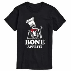 Licensed Character Men's Bone Appetit Skeleton Tee Black