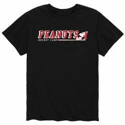 Licensed Character Men's Peanuts Hockey Club Snoopy Tee Blue