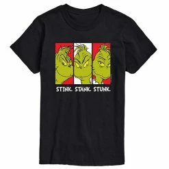 Licensed Character Men's Dr. Seuss Grinch Stink Stank Stunk Tee Blue