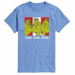 Licensed Character Men's Dr. Seuss Grinch Stink Stank Stunk Tee Blue -Licensed Character Shop unnamed file 10628