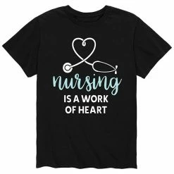 Licensed Character Men's Nurses Work Of Heart Tee Black -Licensed Character Shop unnamed file 10634