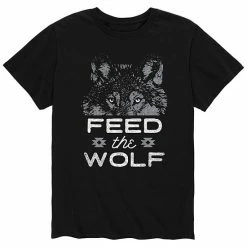 Licensed Character Men's Feed The Wolf Tee Black