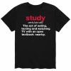 Licensed Character Men's Study Definition Tee Black -Licensed Character Shop unnamed file 10644