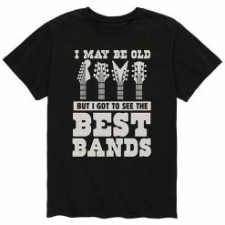 Licensed Character Men's I May Be Old Best Bands Tee Black