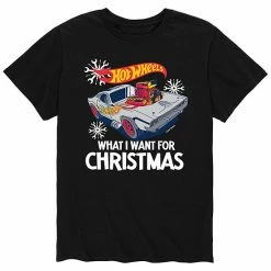 Licensed Character Men's Hot Wheels "What I Want For Christmas" Tee Black -Licensed Character Shop unnamed file 10671