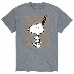 Licensed Character Men's Peanuts Boo Snoopy Scared Tee Grey