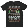 Licensed Character Men's Nintendo Super Mario And Bowser 8-Bit Ugly Christmas Tee -Licensed Character Shop unnamed file 10675