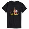 Licensed Character Men's Peanuts Snoopy Rocket Tee Black -Licensed Character Shop unnamed file 10687