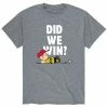 Licensed Character Men's Peanuts Did We Win Tee Grey -Licensed Character Shop unnamed file 10697