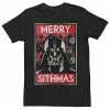 Licensed Character Men's Star Wars Darth Vader Merry Sithmas Poster Tee -Licensed Character Shop unnamed file 10700