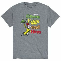 Licensed Character Men's Dr. Seuss Green Eggs & Ham Tee Grey