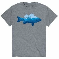 Licensed Character Men's Underwater Fish Fill Tee Grey -Licensed Character Shop unnamed file 10758
