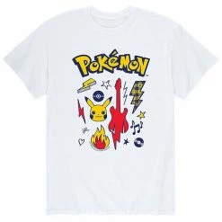 Licensed Character Men's Pokemon Punk Icons Tee Grey -Licensed Character Shop unnamed file 10764