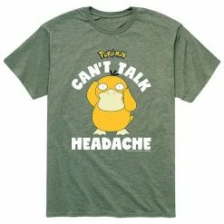 Licensed Character Men's Pokemon Psyduck Headache Tee Green -Licensed Character Shop unnamed file 10782