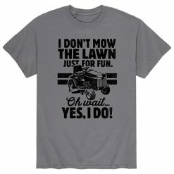 Licensed Character Men's I Don't Mow Just For Fun Tee Grey -Licensed Character Shop unnamed file 10793