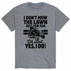 Licensed Character Men's I Don't Mow Just For Fun Tee Grey -Licensed Character Shop unnamed file 10794