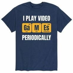 Licensed Character Men's Play Video Games Periodically Tee Blue -Licensed Character Shop unnamed file 10798