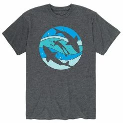 Licensed Character Men's Swimming With Sharks Tee Blue