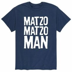 Licensed Character Men's "Matzo Matzo Man" Hanukkah Tee Navy -Licensed Character Shop unnamed file 10811